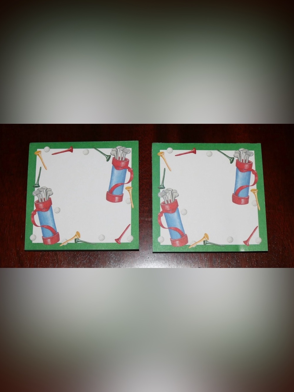 Set of 2 Golf Theme Note Pads by Lady Jayne Ltd. - New